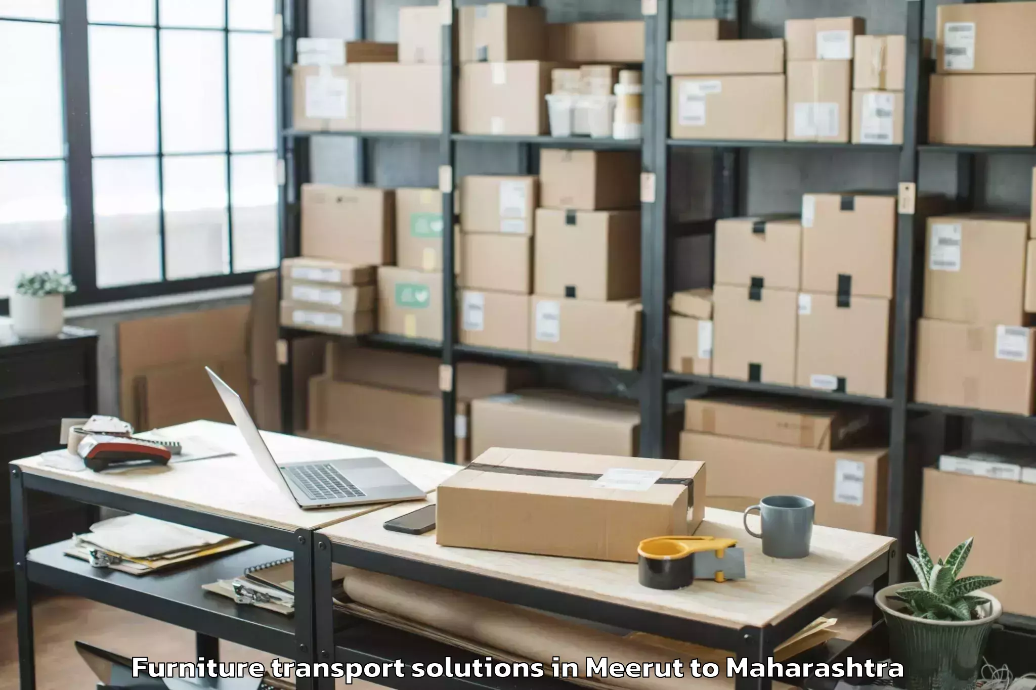 Meerut to Harnai Furniture Transport Solutions Booking